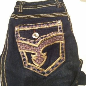Rebel & Soul Embellished Skinny Jeans New